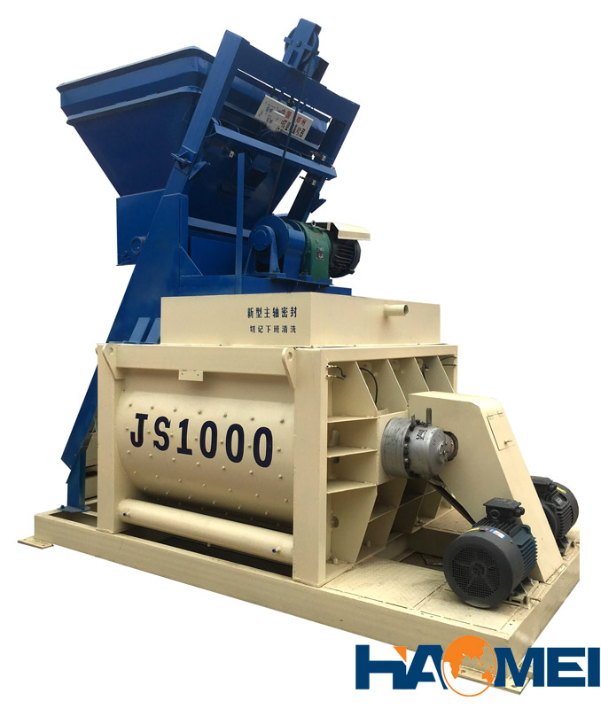 js1500 twin shaft concrete mixer