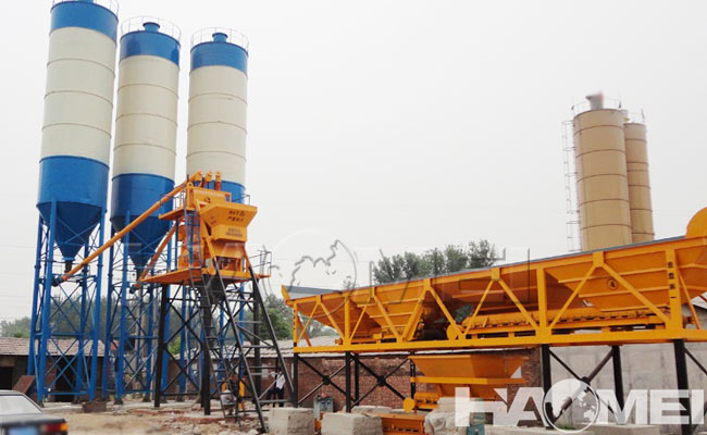 concrete mixing plant machinery