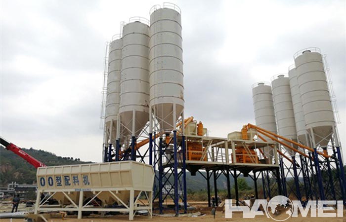 batching plant with silo