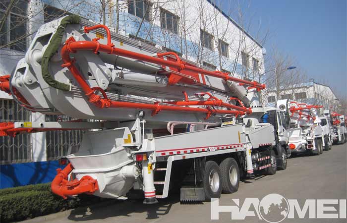 concrete boom pump truck