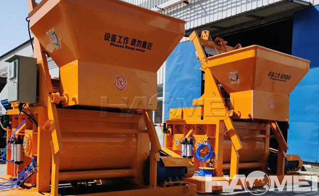 concrete mixer with hopper