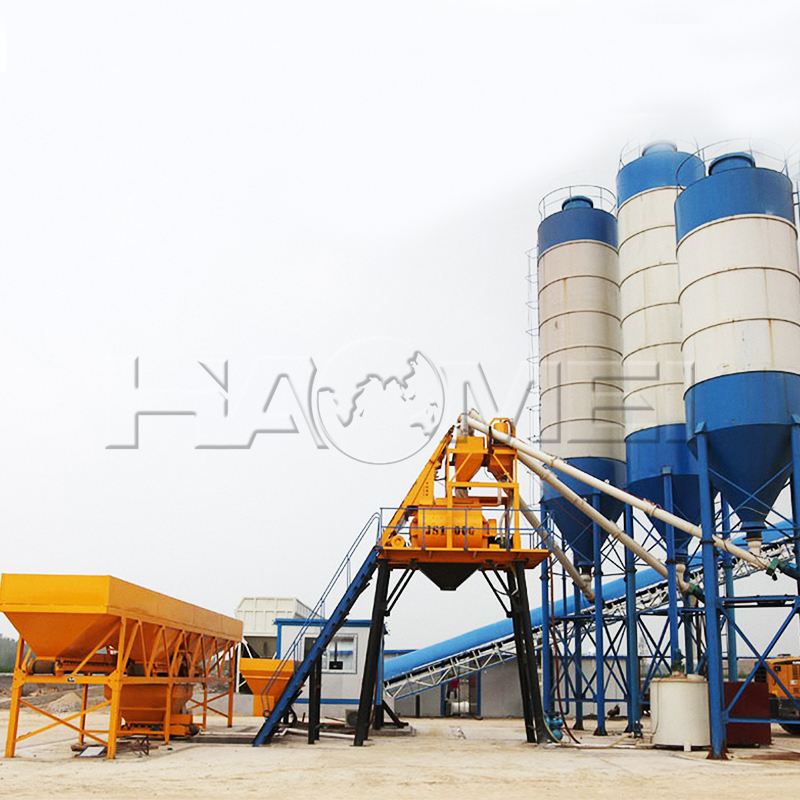 hzs75 concrete mixing plant