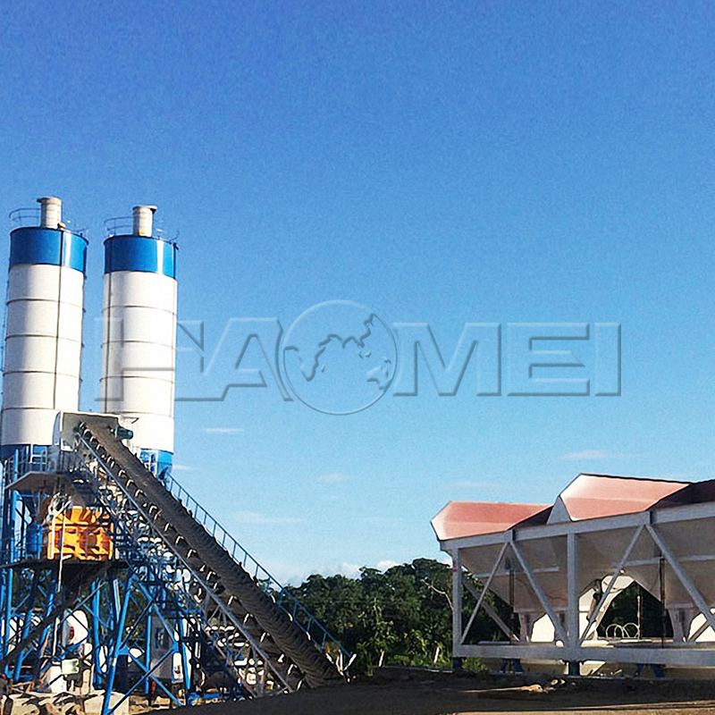 hzs90 concrete mixing station