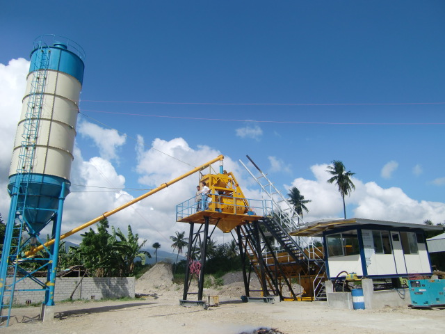 HZS35 concrete batching plant