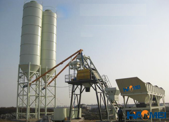 HZS35 concrete batching plant