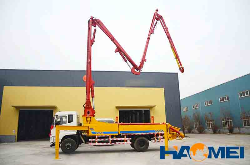 concrete boom pump truck