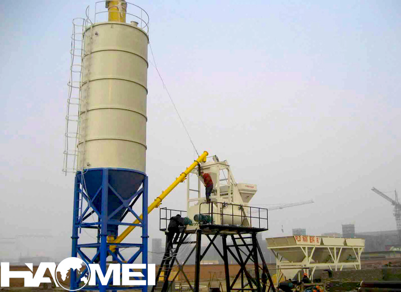 HZS35 concrete batching plant