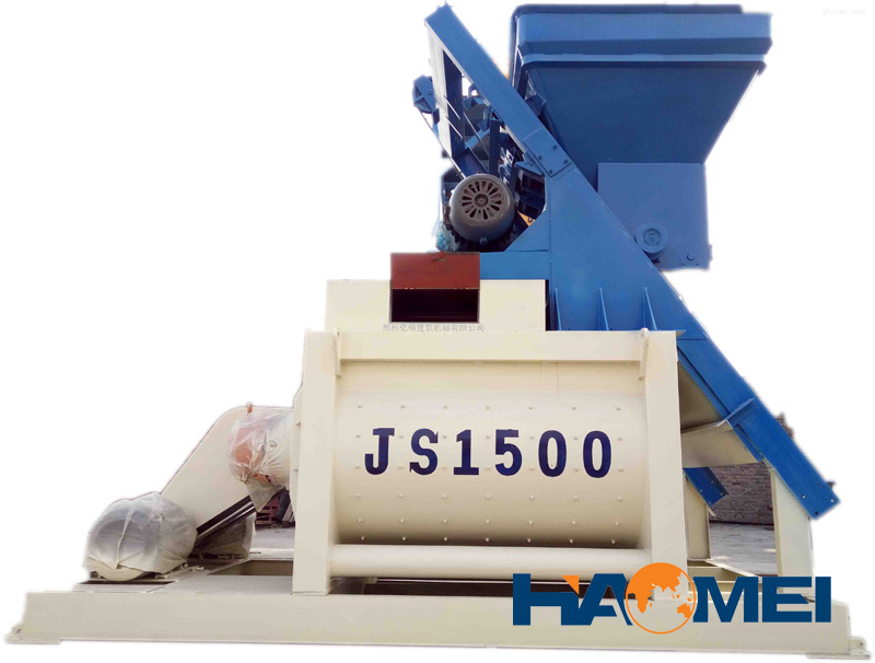 js1500 twin shaft concrete mixer