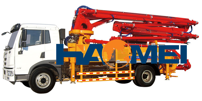 38m truck mounted concrete pump