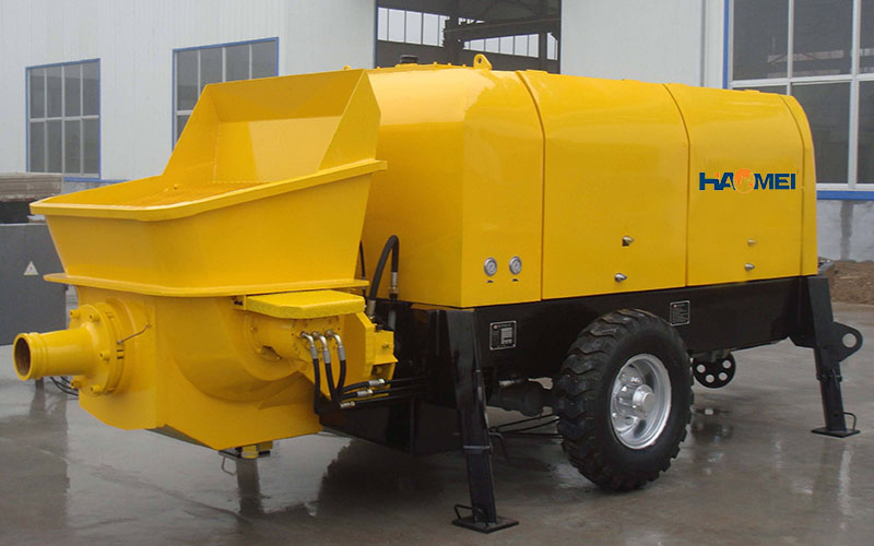 trailer mounted concrete pump