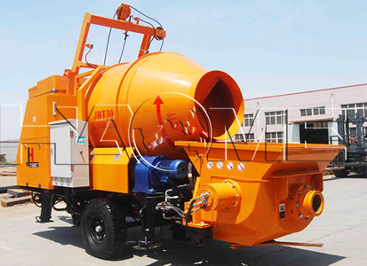 portable concrete mixer and pump