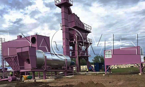 a mobile asphalt mixing plant