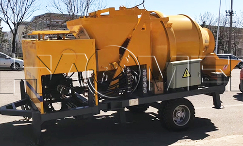 a 40m3 diesel concrete mixer and pump for sale