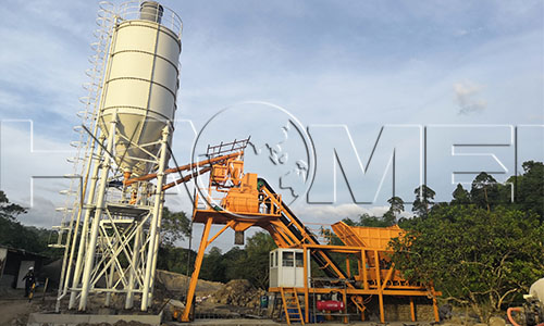 A mobile concrete batching plant for indonesia