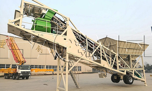 a yhzs35 mobile concrete batching plant