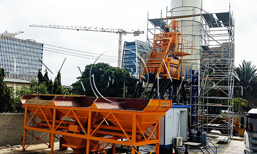 a concrete batching plant just installed