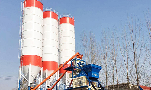 A fully automatic concrete batching plant