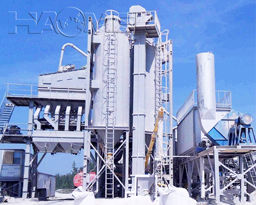 A set of asphalt mixing plant machinery