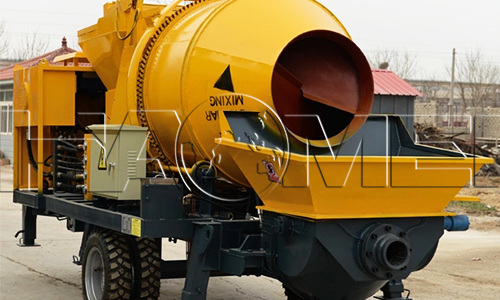 a mixer concrete pump trailer