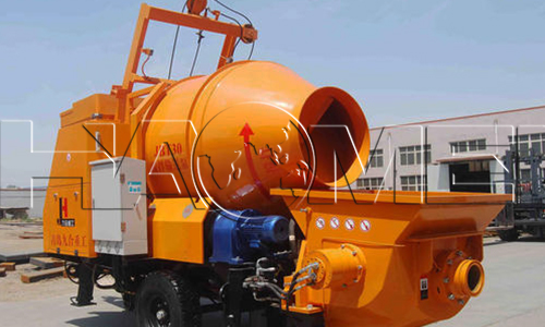 mobile concrete mixer pump trailer