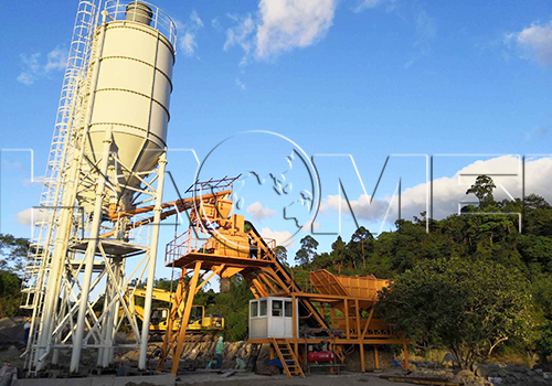 a 60m3 mobile readymix concrete batching plant