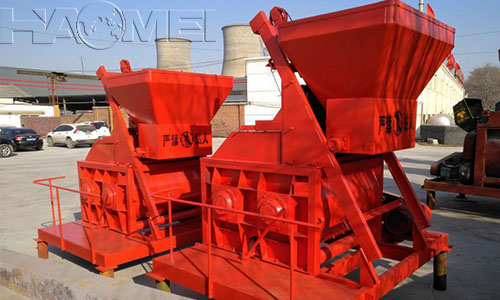 best selling js500 double shaft concrete mixers