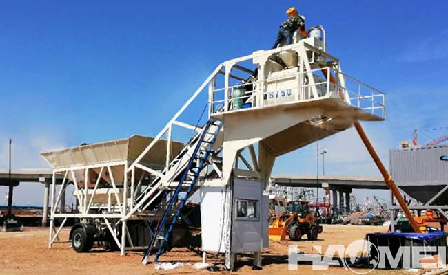 high quality mobile concrete mixing plant