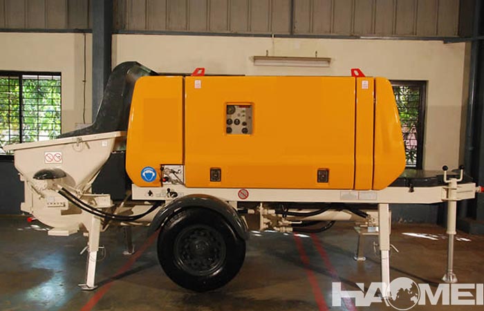 trailer mounted concrete pump