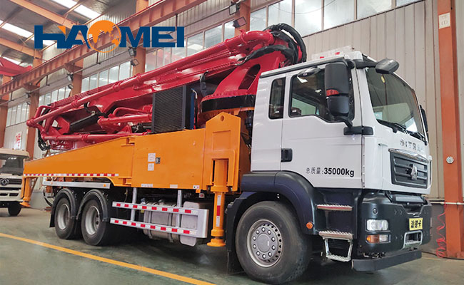 concrete boom pump truck