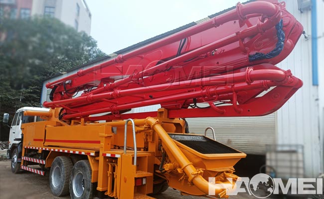 mobile truck mounted concrete pump