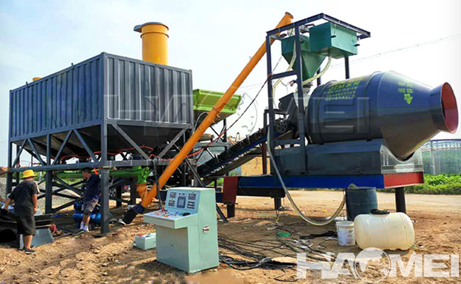 Drum mobile concrete batching plant case2