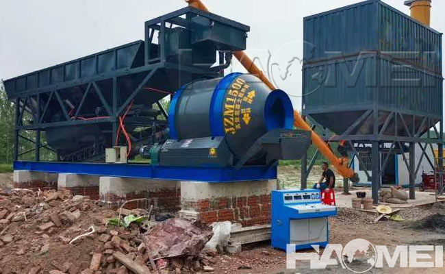 Drum mobile concrete batching plant case3