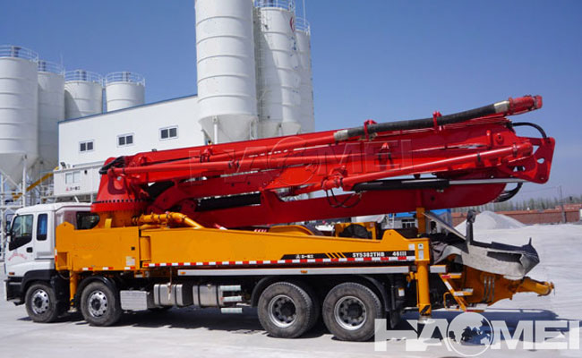 ready mix concrete pump truck