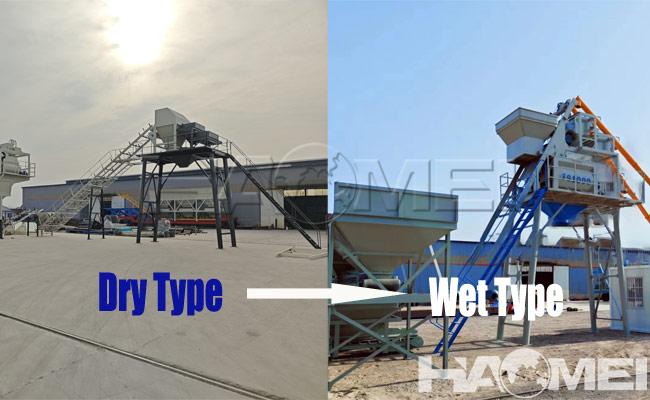 convert dry concrete batching plant to wet concrete batching plant