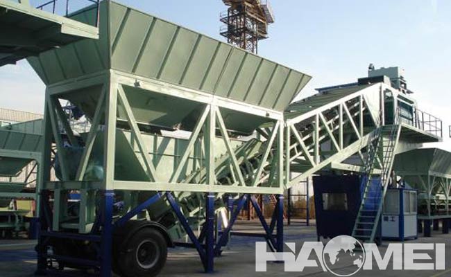 small portable concrete batching plant