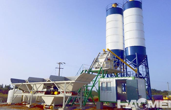 hopper type concrete batching plant